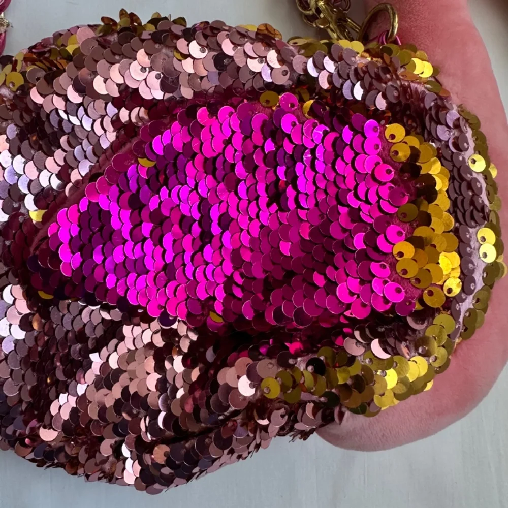 TY Flamingo Gilda Pink Sequined Purse